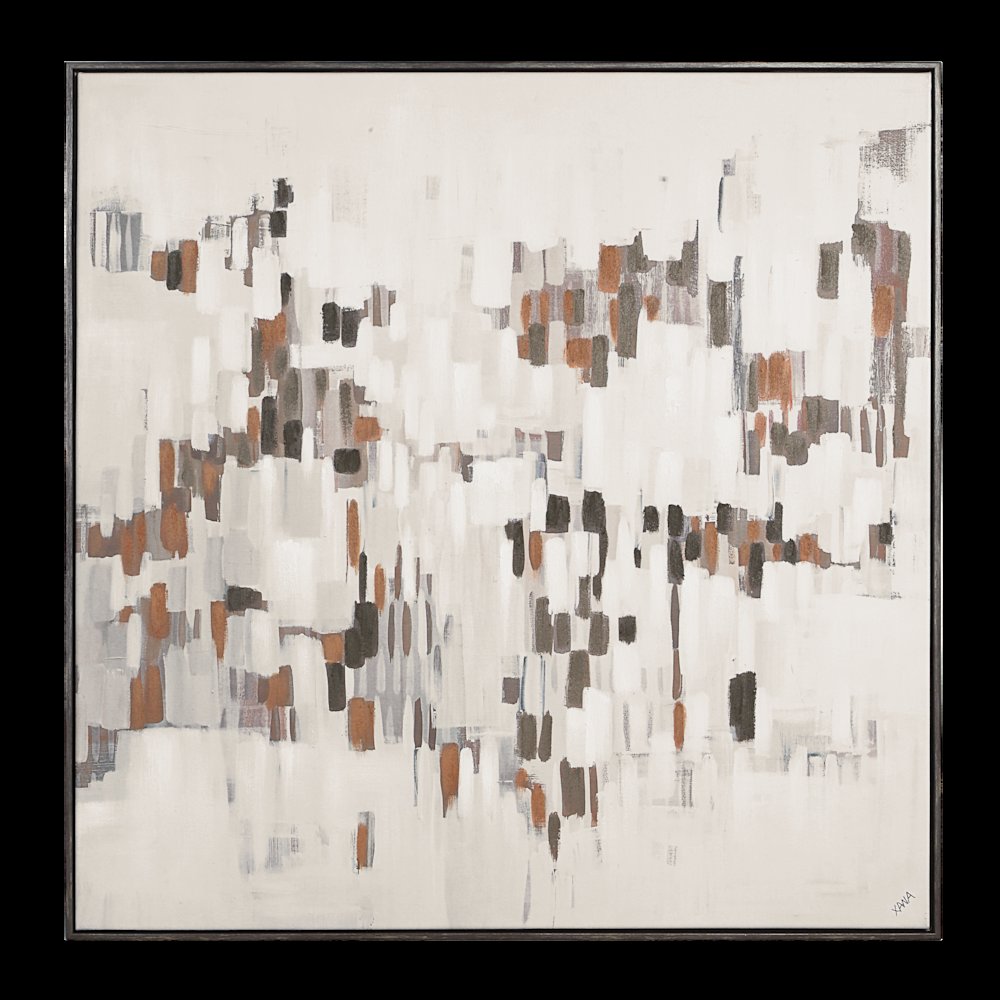 Malva 40" H x 40" W Canvas Art, Beige. Picture 1