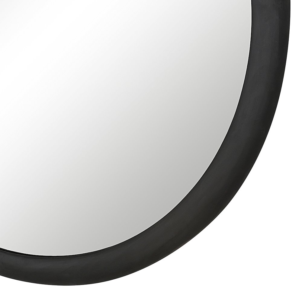 Olica 40" H x 40" W Wall Mirror, Black. Picture 5