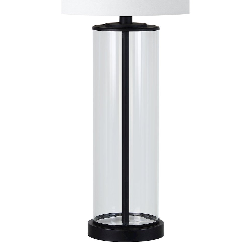 Desdemona 28" Length Table Lamp- Set of two, Clear and Matte black. Picture 3