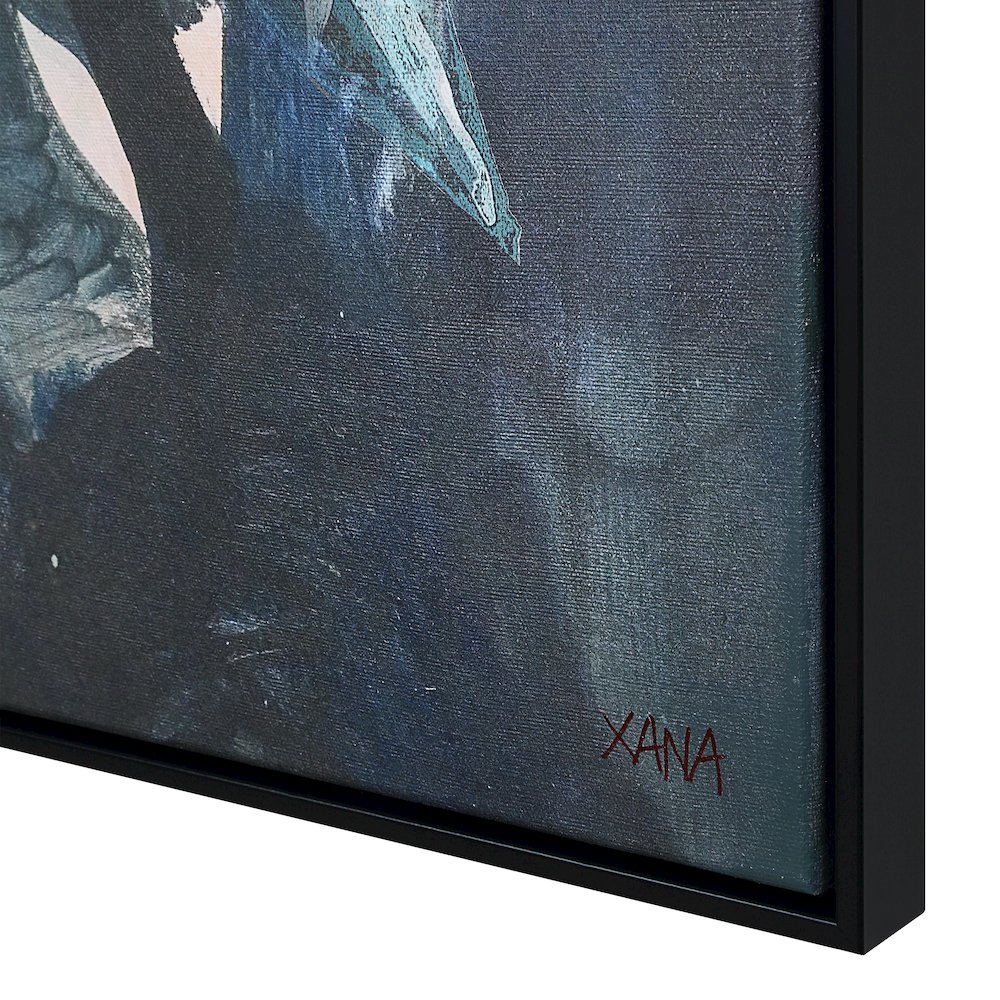 Kyra 60" H x 40" W Canvas Art, Black. Picture 4