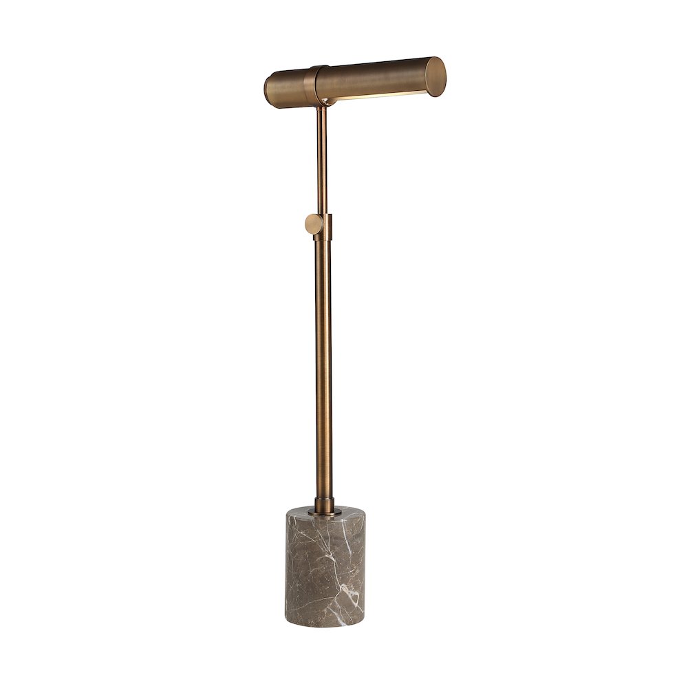 Gusle 55" Tall Dark Antique Brushed Bronze Floor Lamp with Tube Iron Shade. Picture 2
