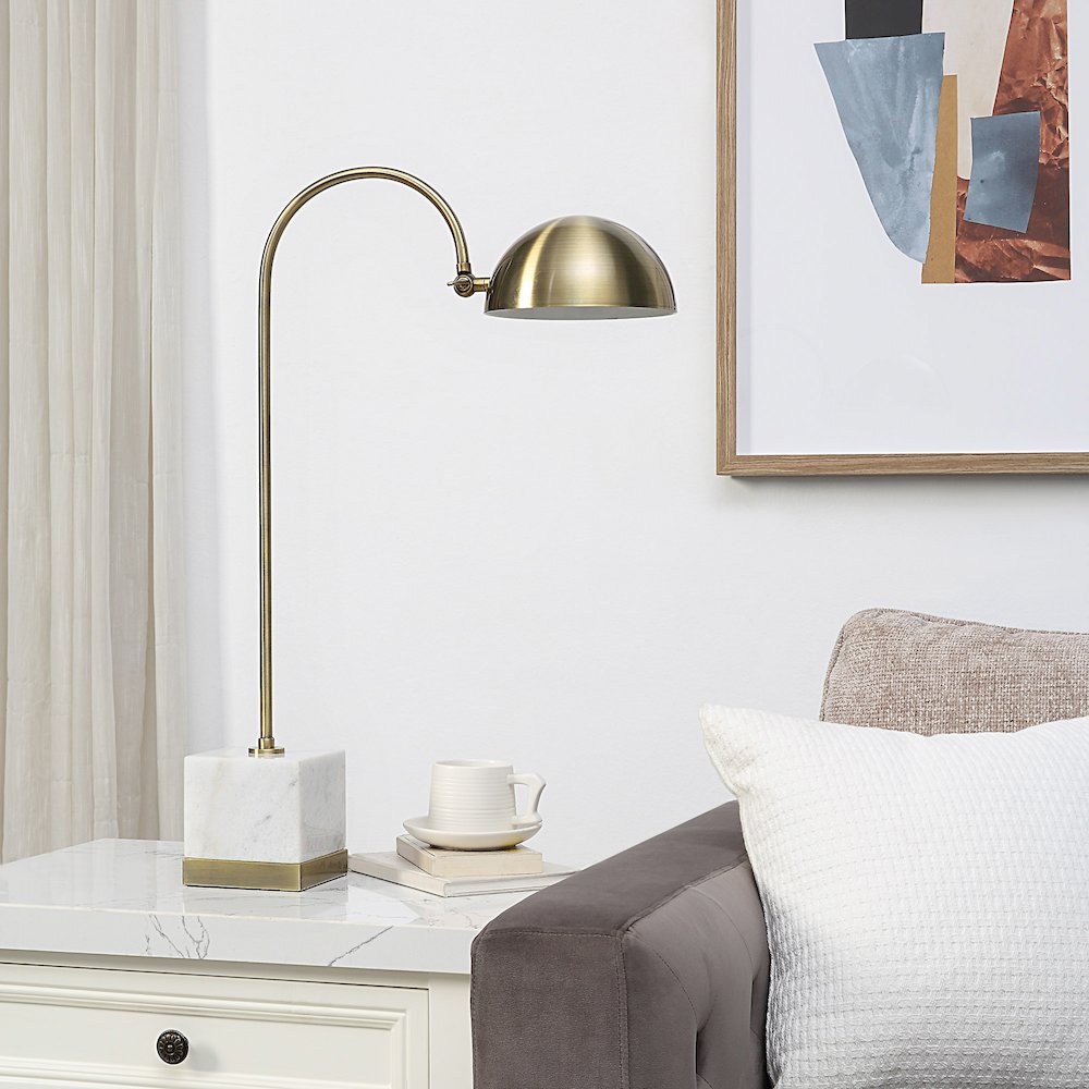 Volos 27" Length Table Lamp, White. Picture 2