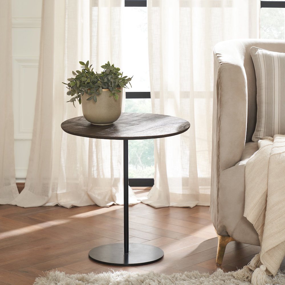 Argos 21" Height Table, Brown. Picture 2