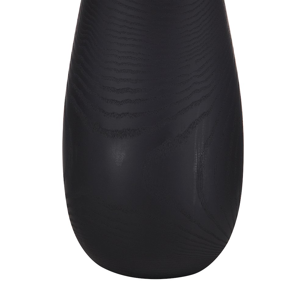 Tala 30" Tall Powder Coated Matte Black Iron Table Lamp With Tapered Linen Shade. Picture 3
