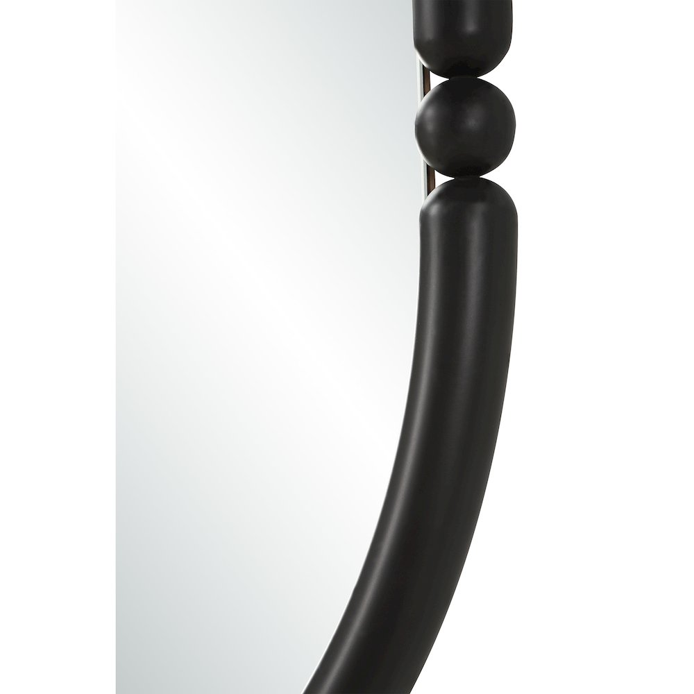Ditto 40" H x 36" W Wall Mirror, Black. Picture 5