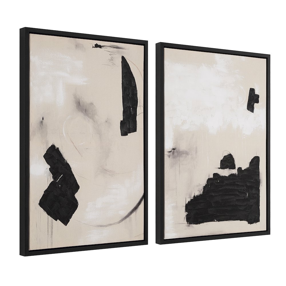 Asia 24" Wide Canvas Art With Wood Frame, Painted Black. Picture 3