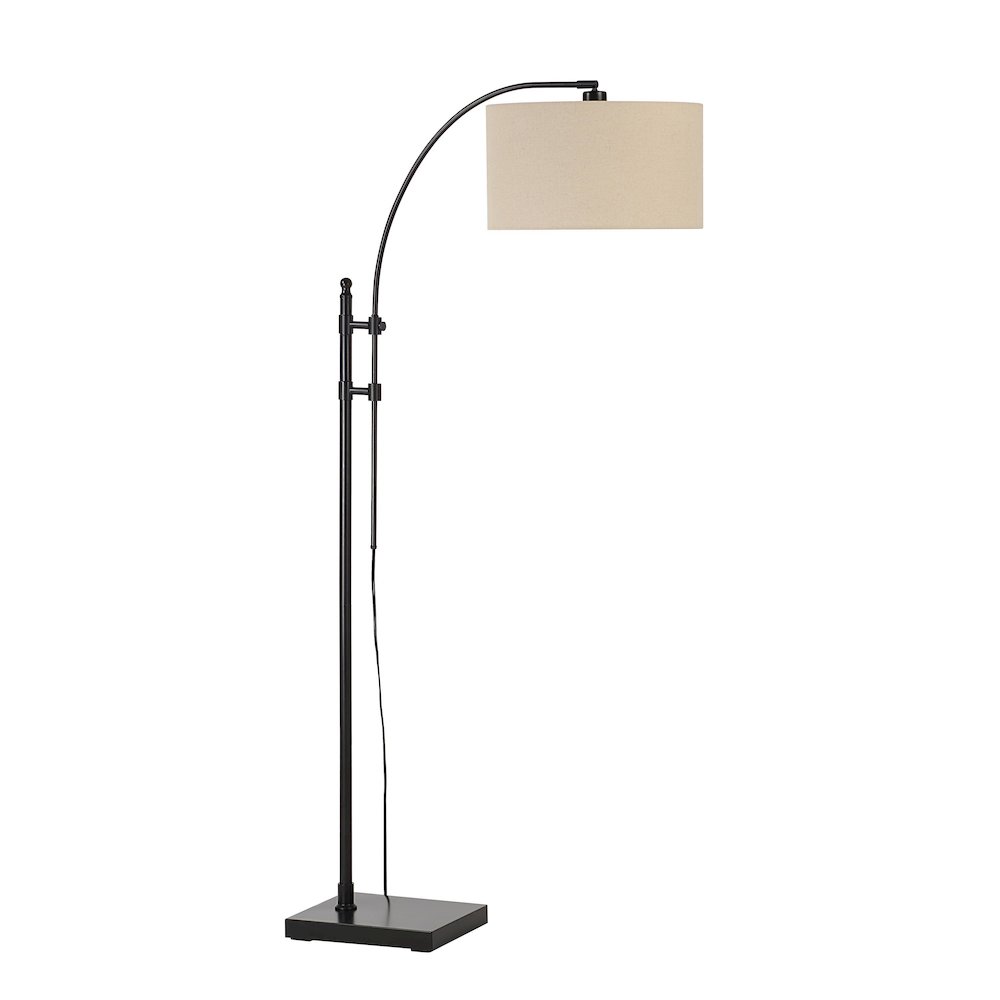 Crystal 66.5" Height Floor Lamp, Black. Picture 1