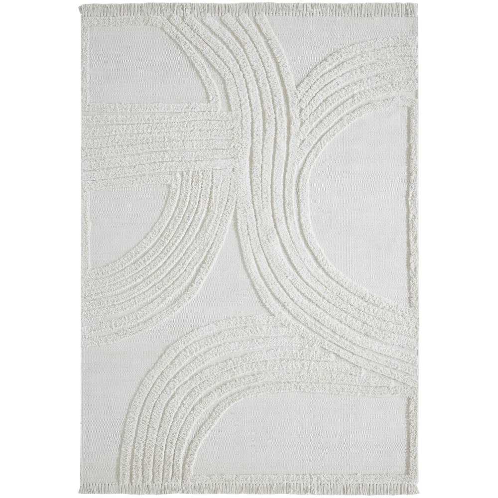Terrain 5'3 x 7'3 Handwoven Indoor Rug, Off-white. Picture 1