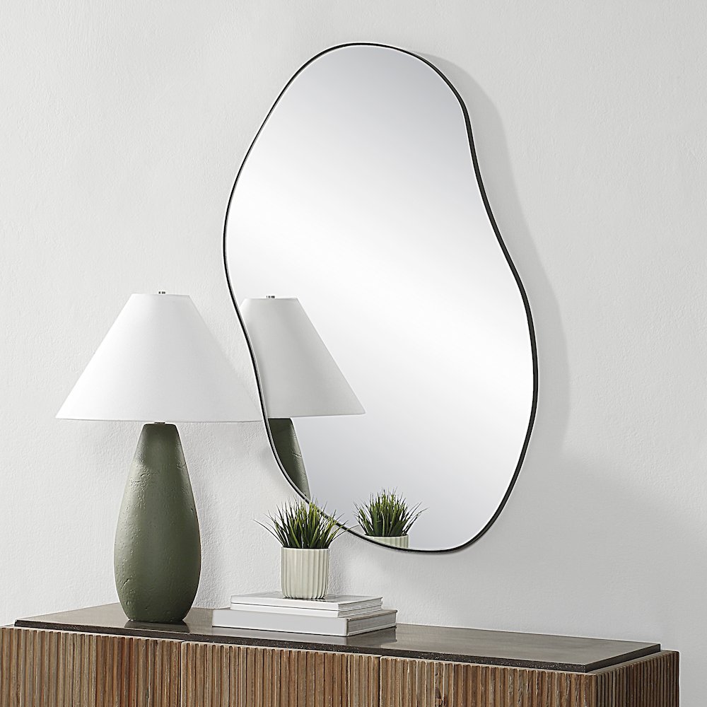 Jane Wall Mirror In Black Color. Picture 2
