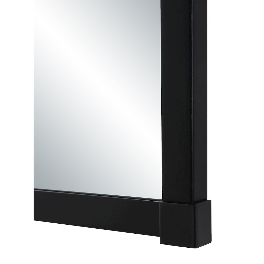 Kauri 35" H x 22" W Wall Mirror, Black. Picture 5