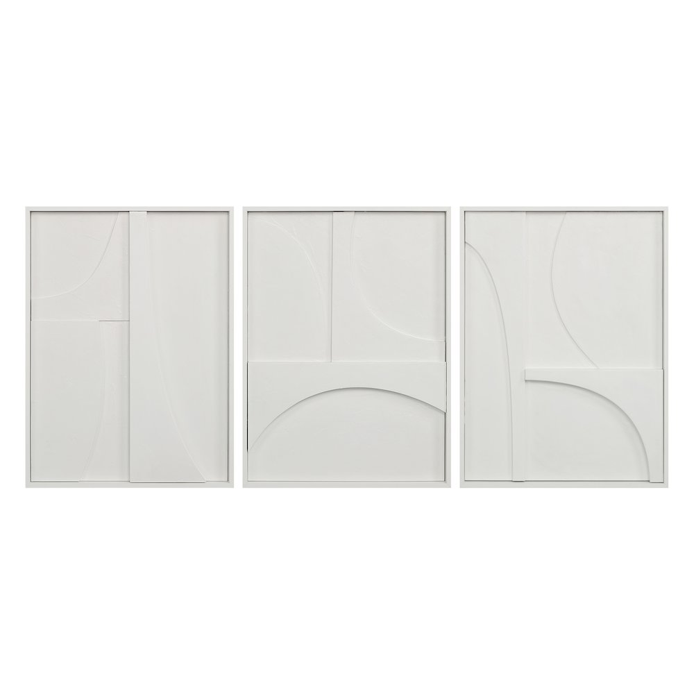 Marsh 18" Wide Wall Decor, Matte White. Picture 1