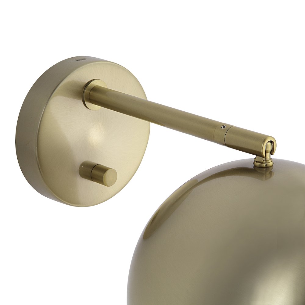 Conali 8" Burnished Brass 1-Light Wall Sconce. Picture 3