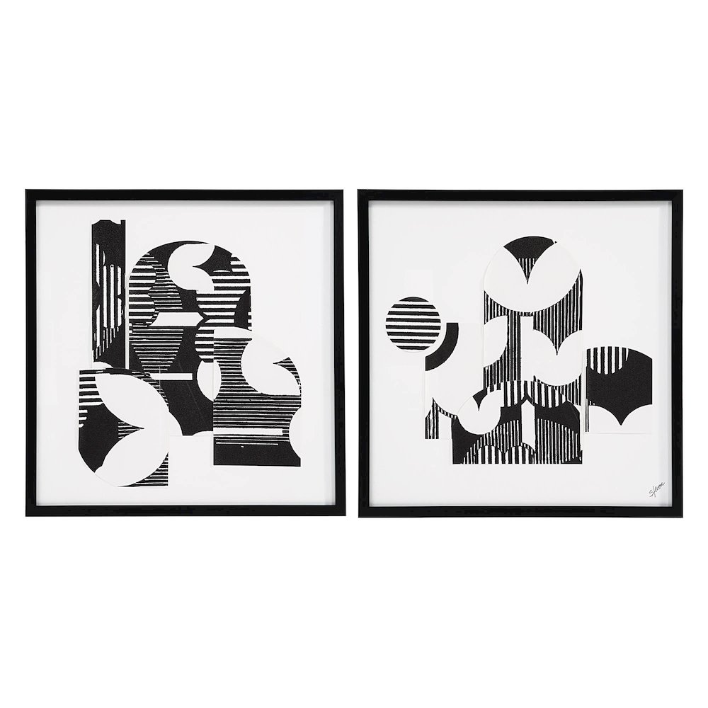 Stratus 24" Wide Wall Art, Black. Picture 1