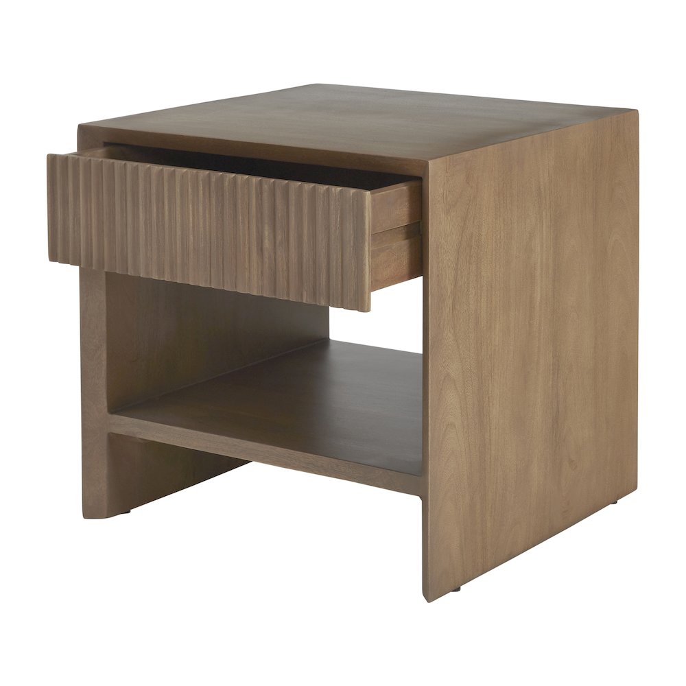 Jaime Indoor Mango Wood Side Table. Picture 4
