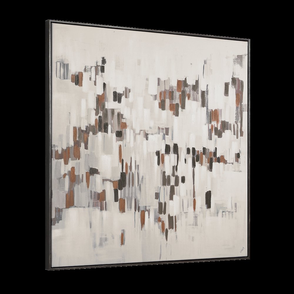 Malva 40" H x 40" W Canvas Art, Beige. Picture 3