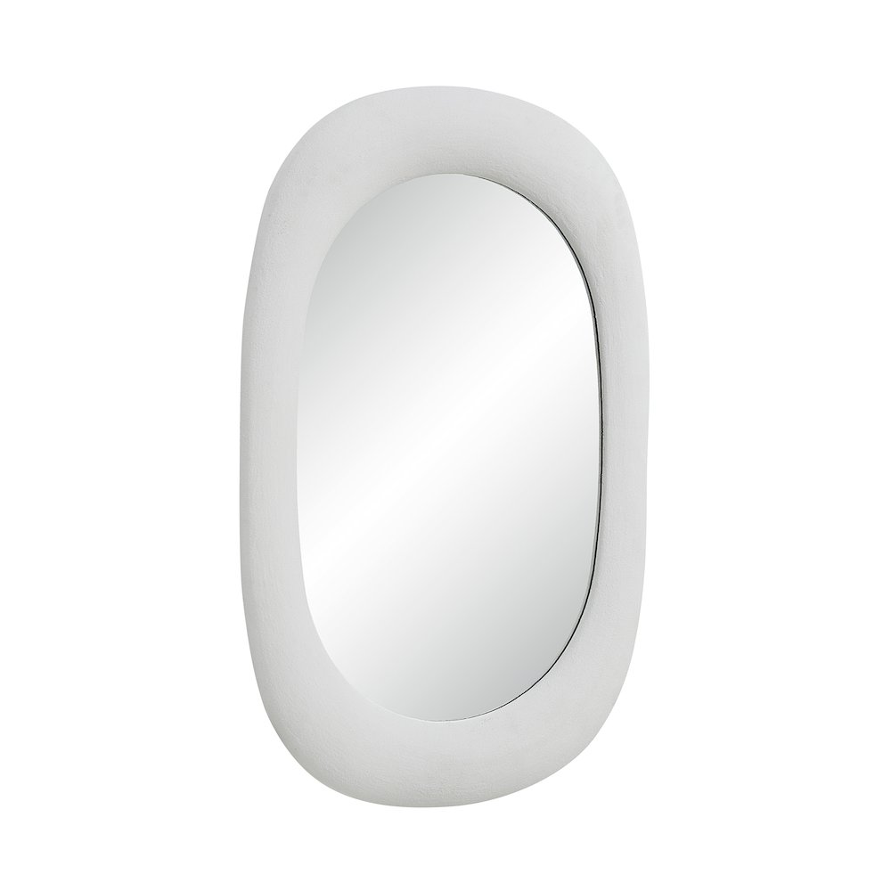 Galera 45" H x 30" W Wall Mirror, White Stucco. Picture 2