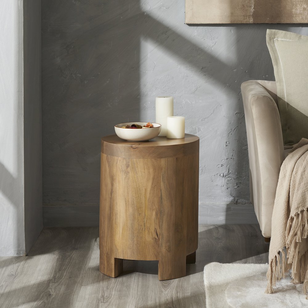Salvatore Side Table In Beige Color. Picture 2