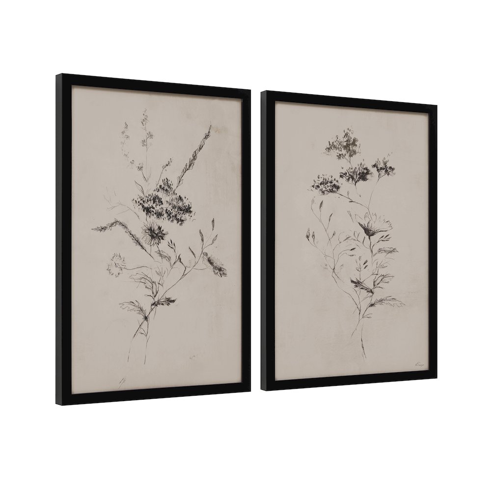 Adeline 20" Wide Wall Decor, Black (2 Piece Set). Picture 2