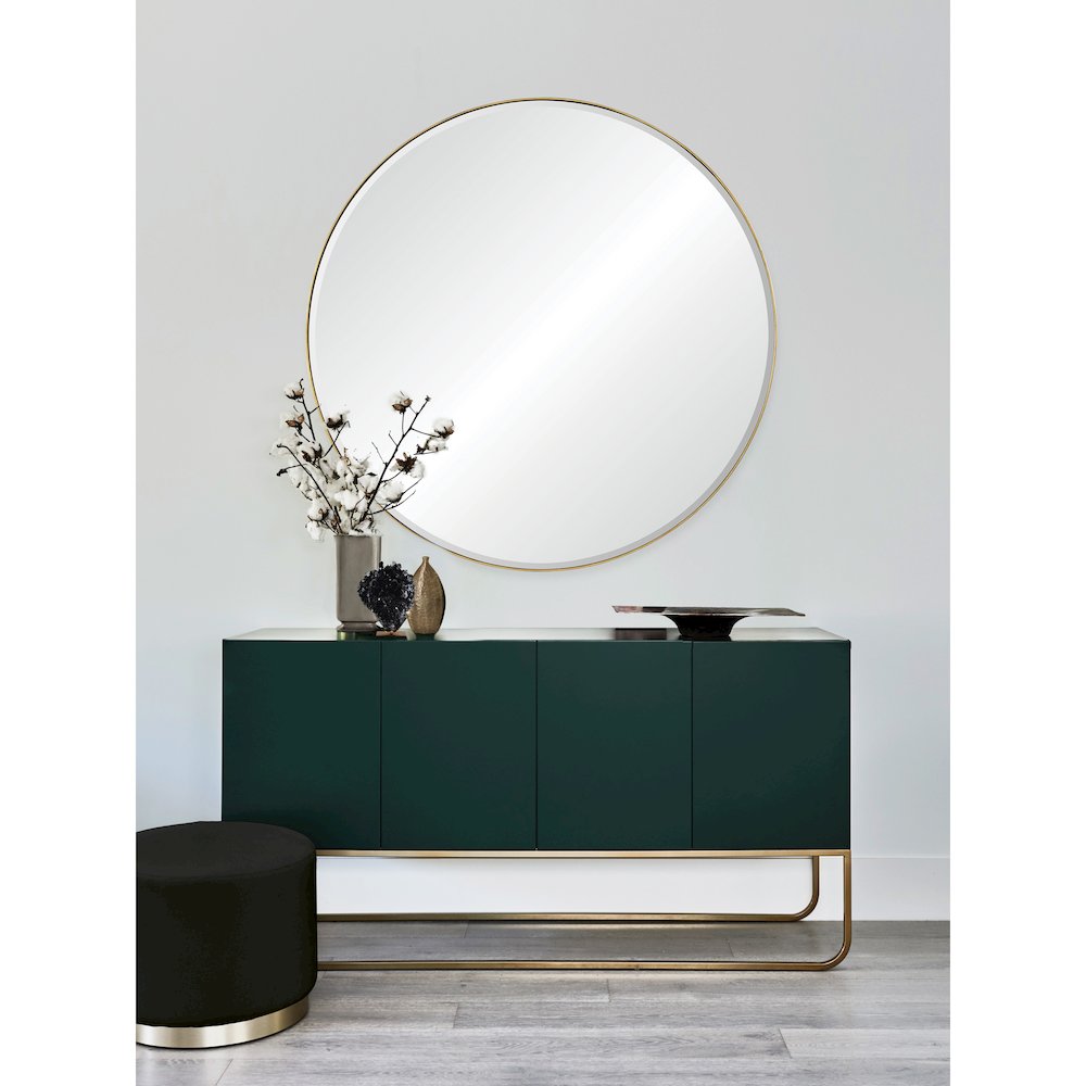 Thallo 48 in. x 48 in. Round Framed Mirror. Picture 2