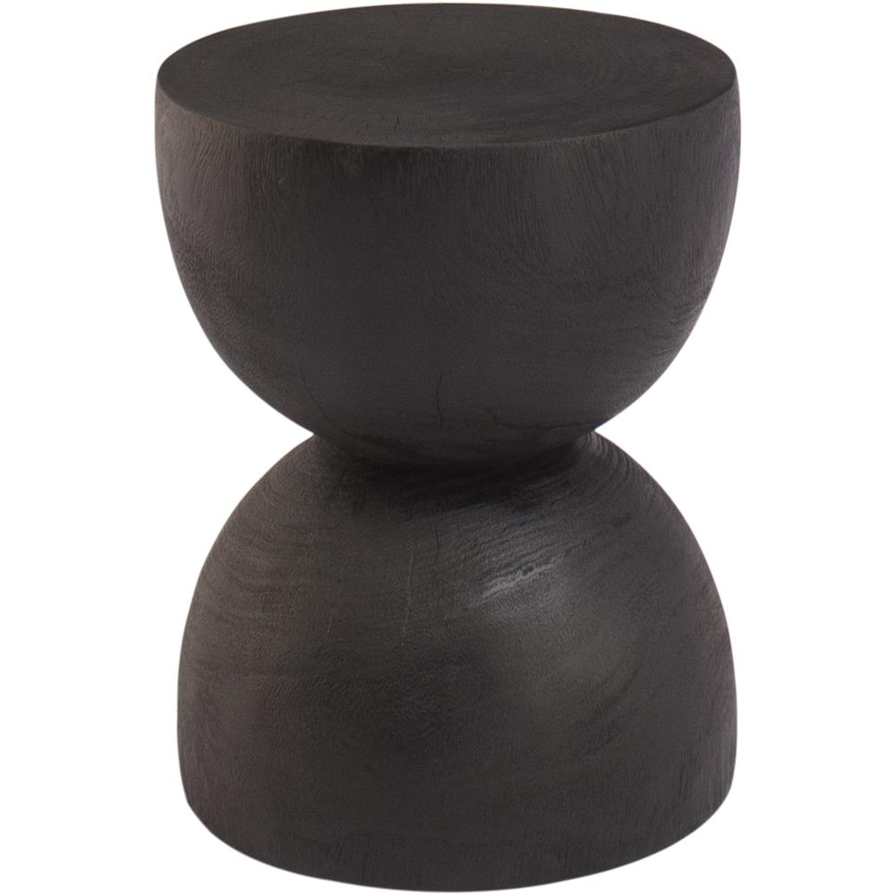 Kluane BURNED BLACK SIDE TABLE. Picture 1