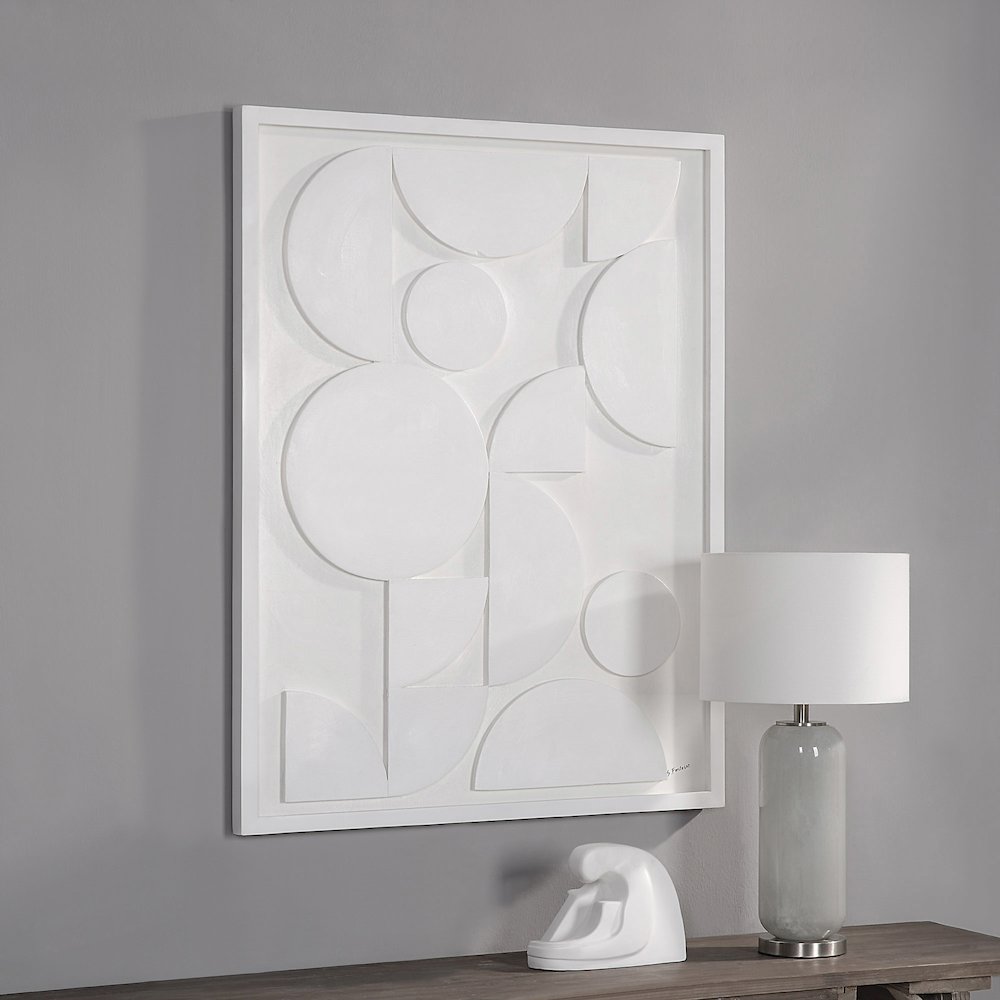 Tivat 36" Wide Wall Art, White. Picture 2