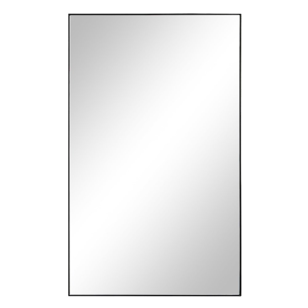 Loutro 36" H x 22" W Wall Mirror, Black. Picture 1