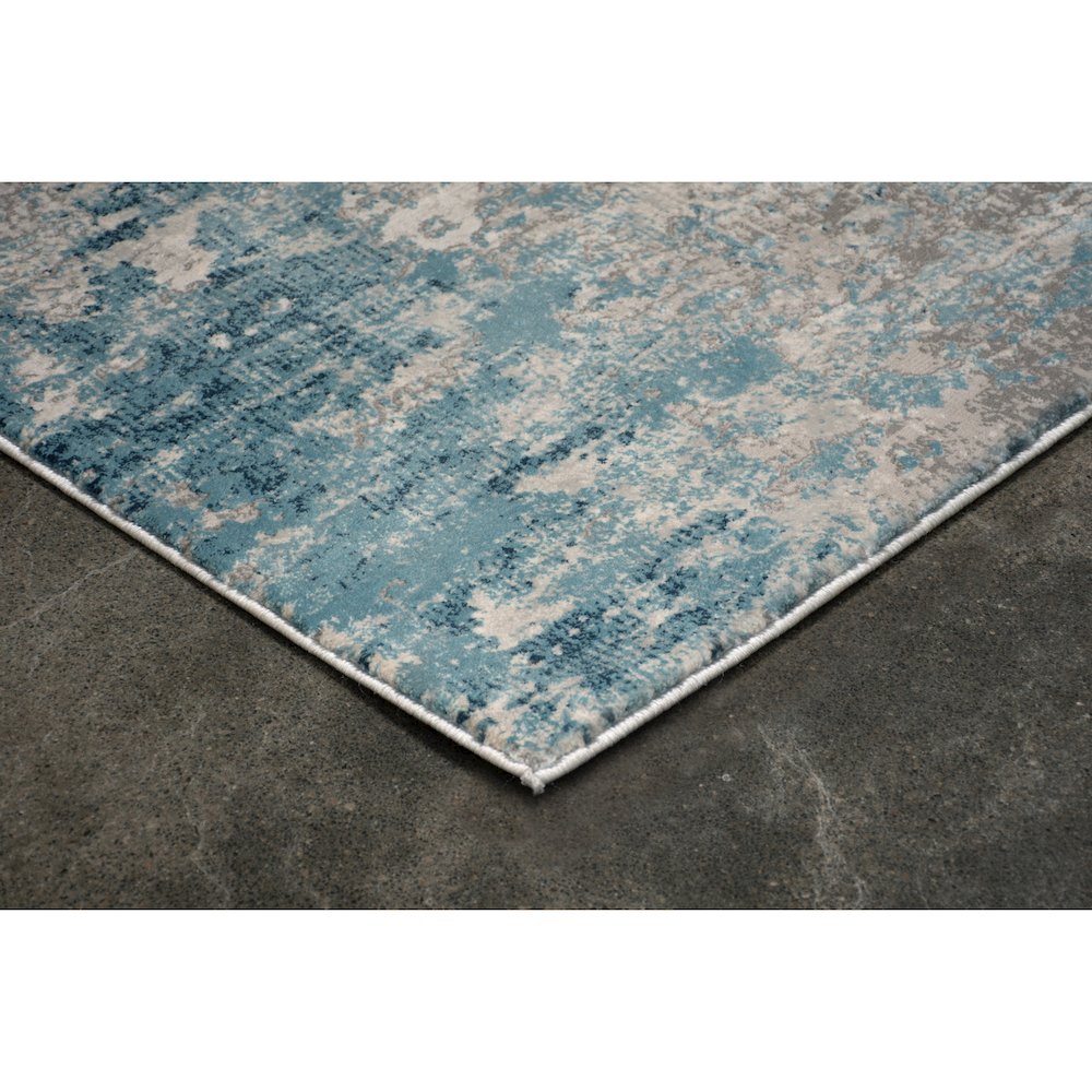 ARIELLA Blue & grey 10 x 13 Indoor Rug. Picture 4