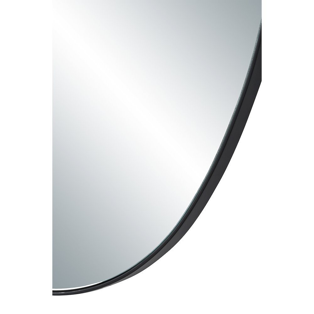 Messini 30" H x 20" W Wall Mirror, Black. Picture 5