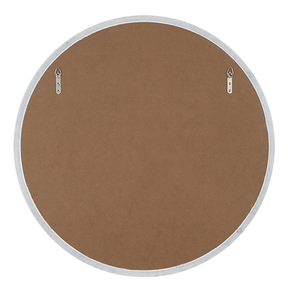 Cento 36" H x 36" W Wall Mirror, White. Picture 4