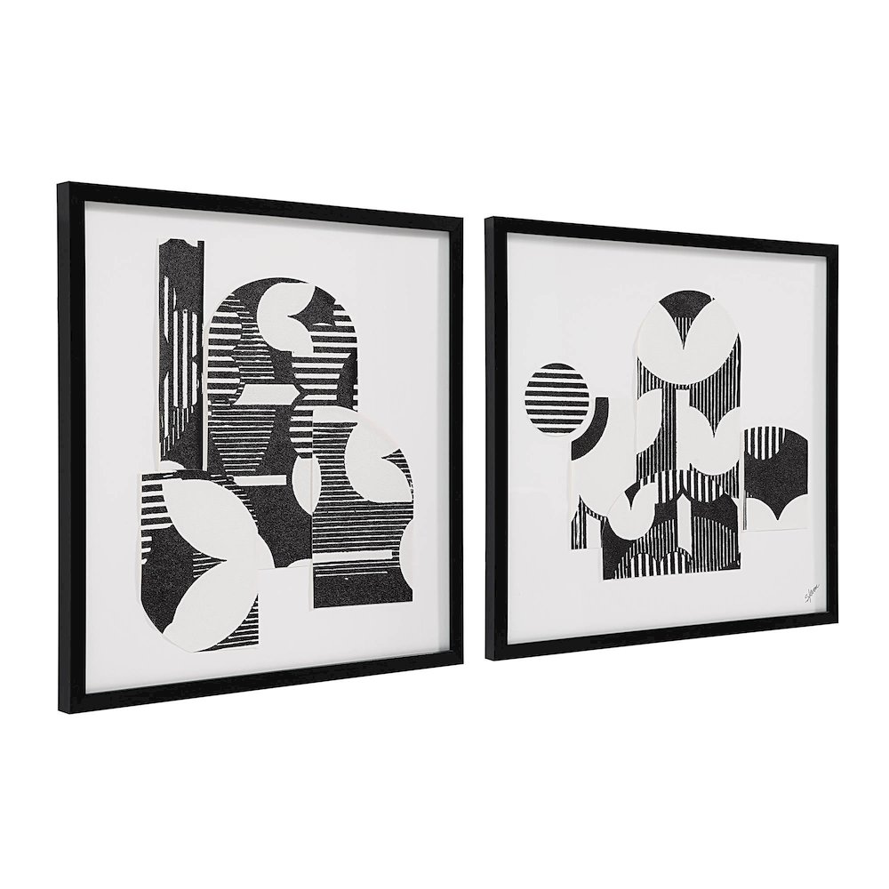 Stratus 24" Wide Wall Art, Black. Picture 3