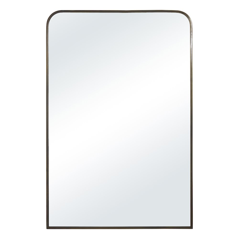 Jackline 36" H x 24" W Wall Mirror, Antique Brass. Picture 1