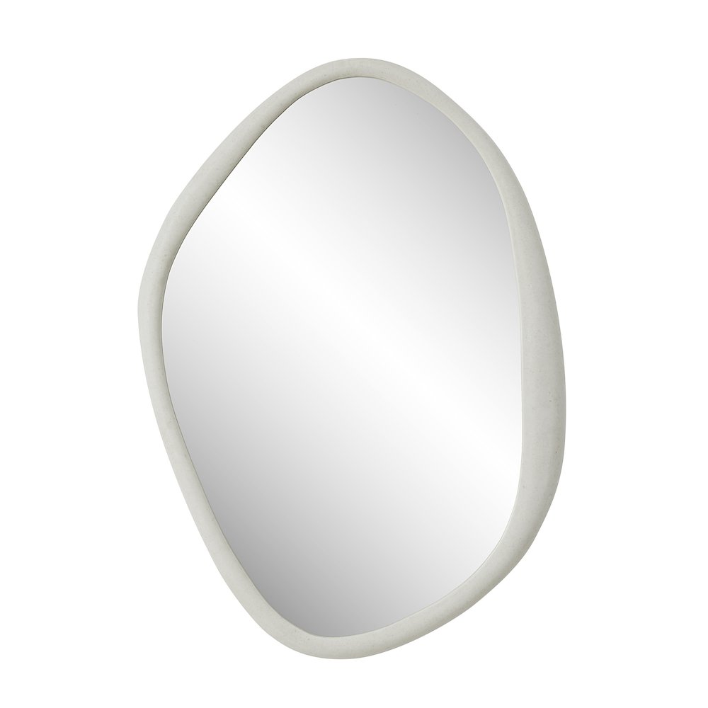Folignio 40" Tall Irregular Mirror, Rice Stone. Picture 1