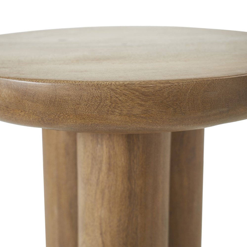 Honey Side Table In Beige Color. Picture 3