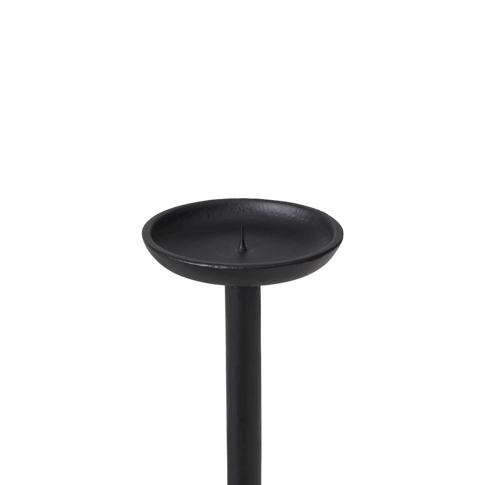 Agra Candle Holder, Matte Black. Picture 4