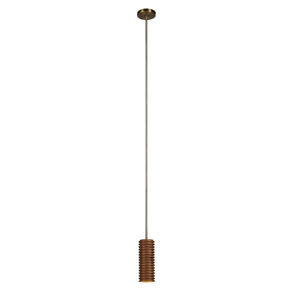 Rue 4" Length Ceiling Fixture, Walnut. Picture 5