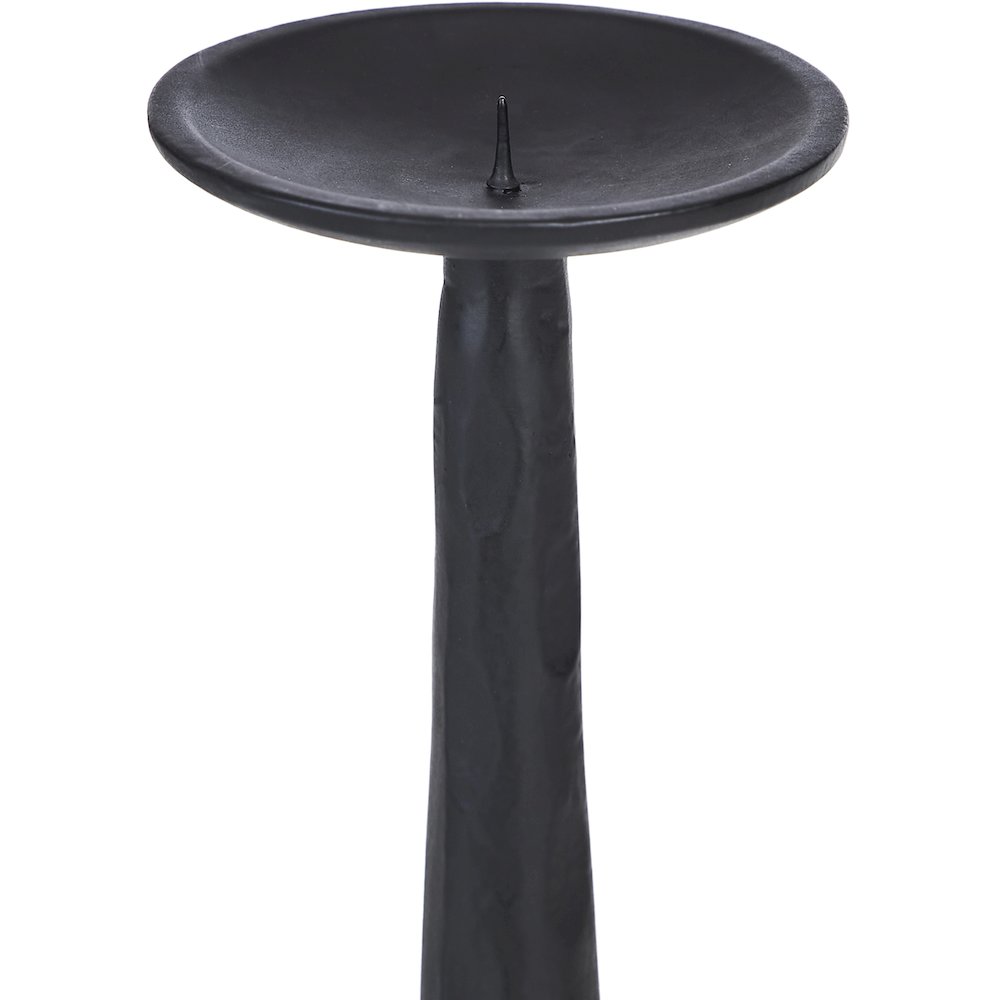 TILDE MATTE BLACK SET OF 2 TAPERED/ PILLAR CANDLE HOLDERS. Picture 3