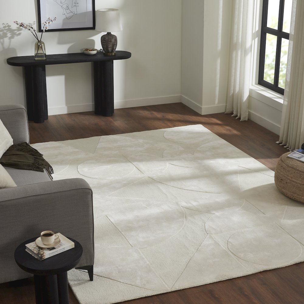 Mosaico Area Rug In Ivory Color. Picture 2