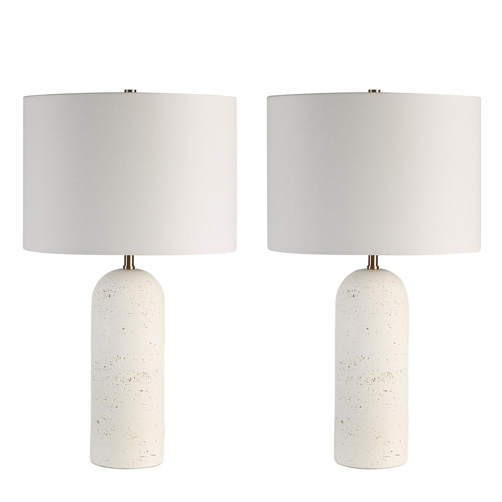 Dorato 24.75" Height Table Lamp, White. Picture 1