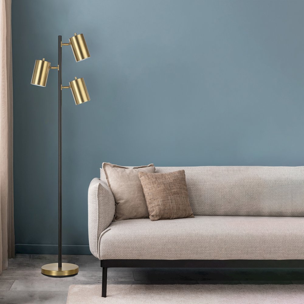 Mosaic 63.5" Height Floor Lamp, Yellow. Picture 2