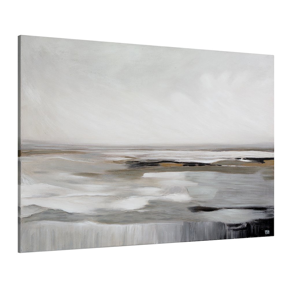 Arnar 40" H x 60" W Canvas Art, Grey. Picture 3