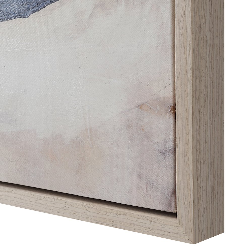Daye 50" Wide Canvas Art With Wood Frame, Cream. Picture 6