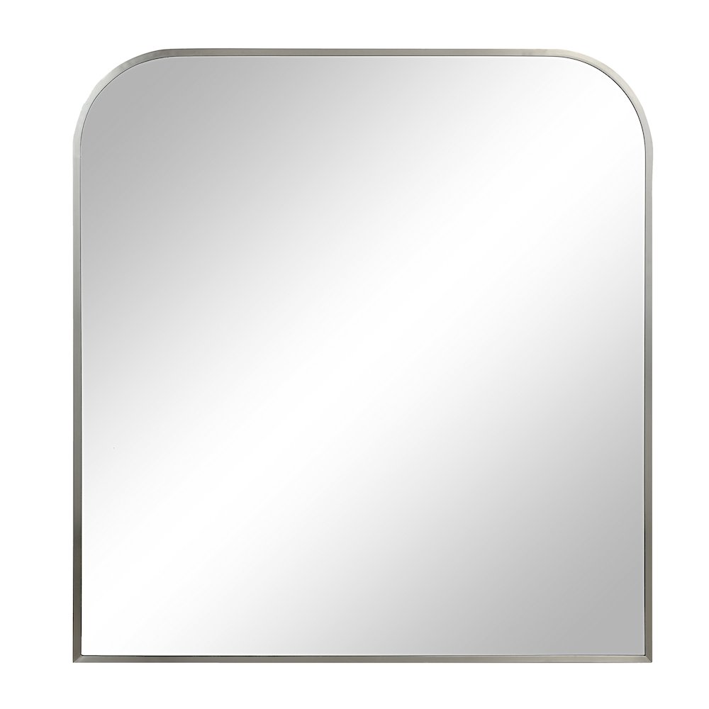 Salma 40" H x 38" W Wall Mirror, Grey. Picture 1