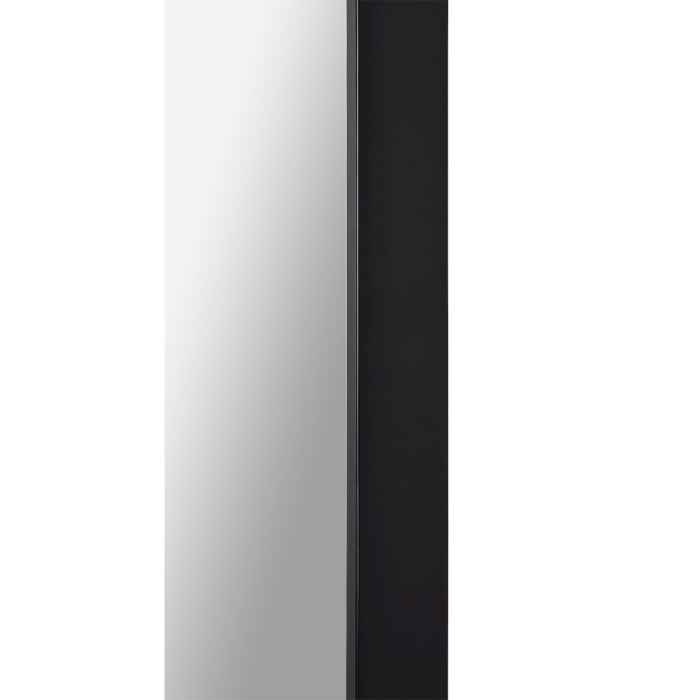 Delacorte 80" Tall Rectangle Wall Mirror, Black. Picture 6