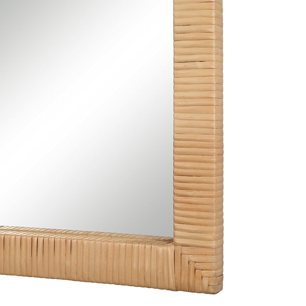 Sara 36" H x 24" W Wall Mirror, Brown. Picture 5