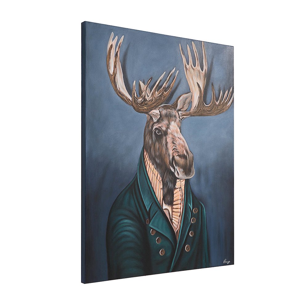 Leandre 36" Wide Canvas Art, Blue. Picture 3