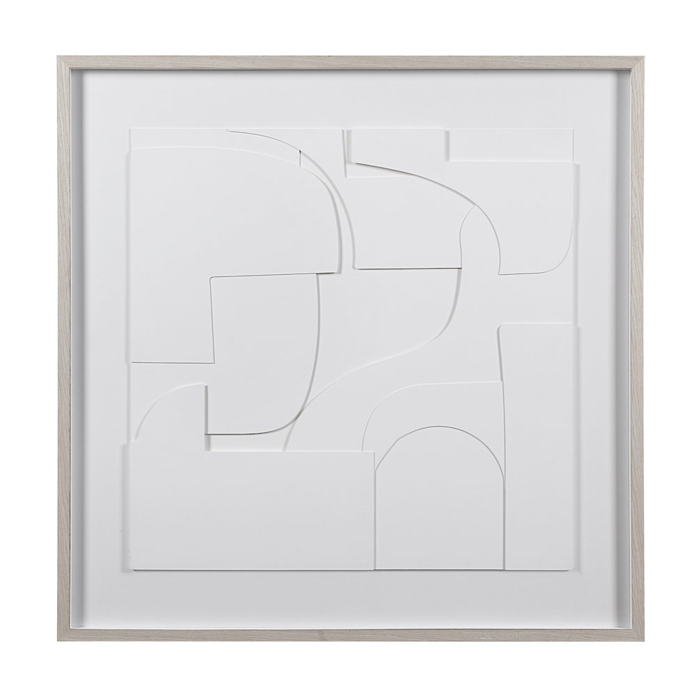 Stardust 48" Wide Wall Art, Matte White. Picture 1