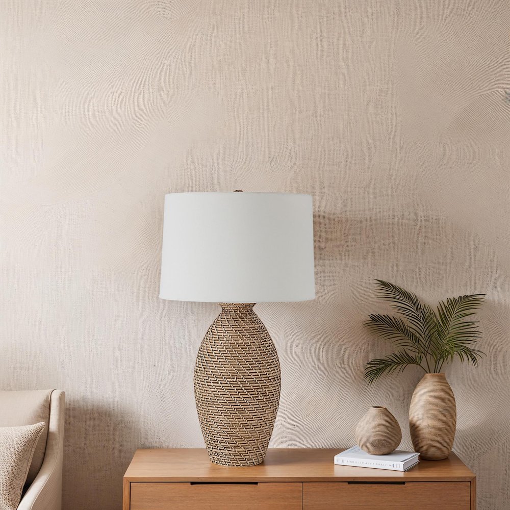 Santal 30" Height Table Lamp, Brown. Picture 2