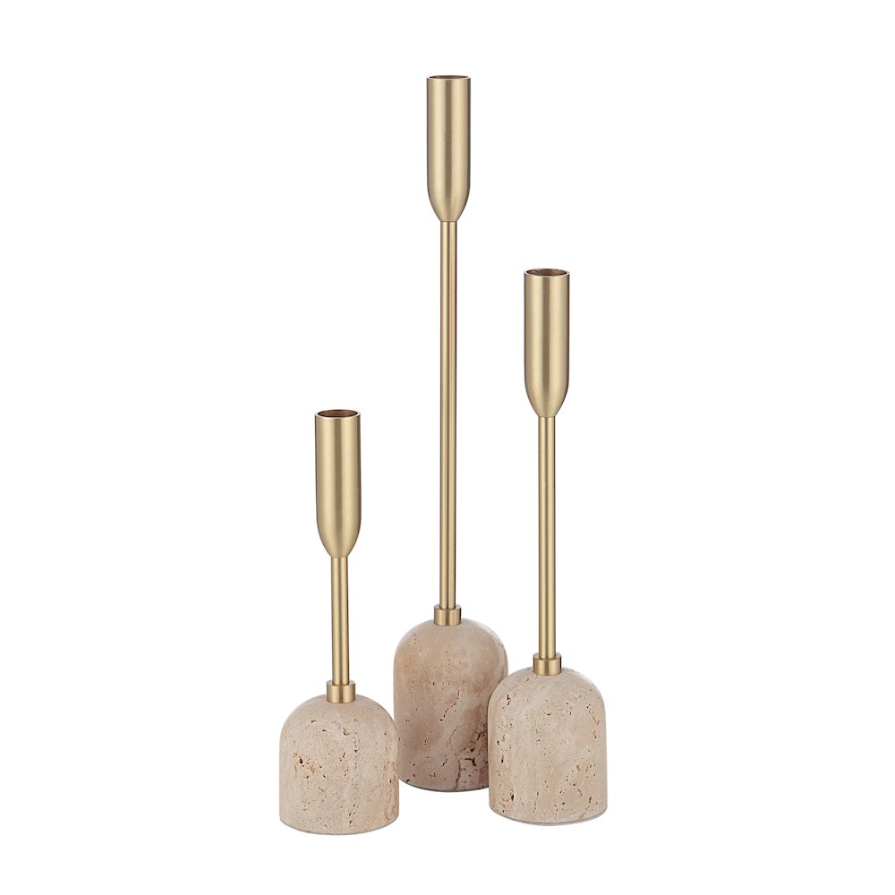 Vesta Set Of 3 Tapered Candle Holder. Picture 1