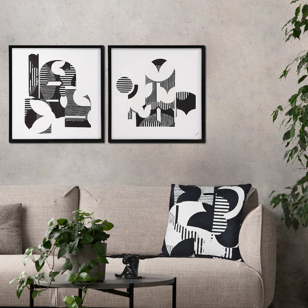 Stratus 24" Wide Wall Art, Black. Picture 2
