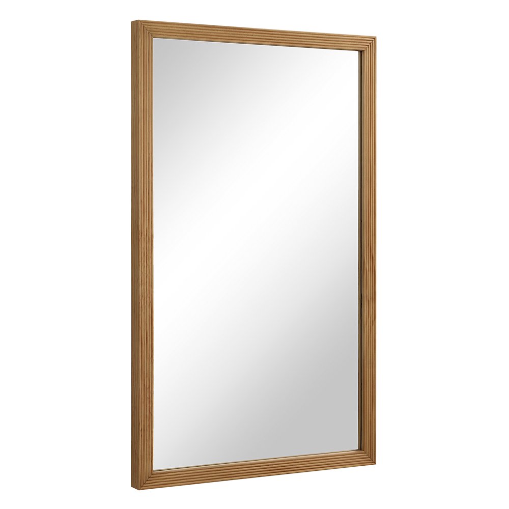 Salia 40" H x 24" W Wall Mirror, Brown. Picture 3